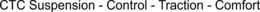 CTC SUSPENSION - CONTROL - TRACTION - COMFORT trademark
