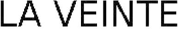 LA VEINTE trademark