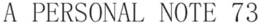 A PERSONAL NOTE 73 trademark