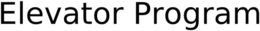 ELEVATOR PROGRAM trademark
