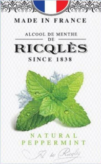 MADE IN FRANCE ALCOOL DE MENTHE DE RICQLÈS SINCE 1838 NATURAL PEPPERMINT H. DE RICQLÈS trademark