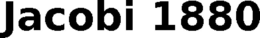 JACOBI 1880 trademark