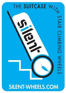 SILENT SILENT-WHEELS.COM THE SUITCASE WITH STAIR CLIMBING WHEELS trademark