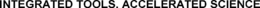 INTEGRATED TOOLS. ACCELERATED SCIENCE trademark