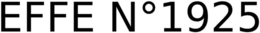 EFFE N° 1925 trademark