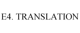 E4. TRANSLATION trademark