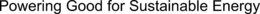 POWERING GOOD FOR SUSTAINABLE ENERGY trademark