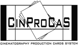 CINPROCAS CINEMATOGRAPHY PRODUCTION CARDS SYSTEM trademark