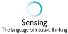 SENSING THE LANGUAGE OF INTUITIVE THINKING trademark