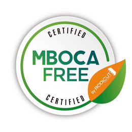 CERTIFIED MBOCA FREE CERTIFIED BY RODICUT INDUSTRY trademark