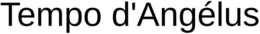 TEMPO D'ANGÉLUS trademark