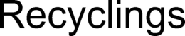 RECYCLINGS trademark