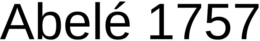 ABELÉ 1757 trademark