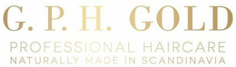 G.P.H. GOLD PROFESSIONAL HAIRCARE NATURALLY MADE IN SCANDINAVIA trademark