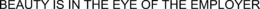BEAUTY IS IN THE EYE OF THE EMPLOYER trademark