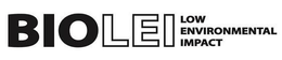 BIOLEI LOW ENVIRONMENTAL IMPACT trademark