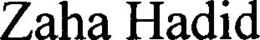 ZAHA HADID trademark