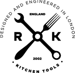 ROK DESIGNED AND ENGINEERED IN LONDON · KITCHEN TOOLS · 2002 trademark
