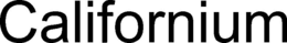 CALIFORNIUM trademark