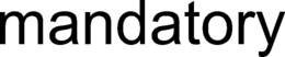 MANDATORY trademark