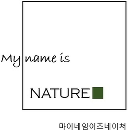 MY NAME IS NATURE trademark