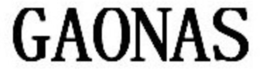 GAONAS trademark