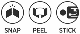 SNAP PEEL STICK trademark