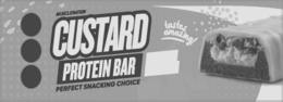 MUSCLENATION CUSTARD PROTEIN BAR PERFECT SNACKING CHOICE TASTES AMAZING! trademark