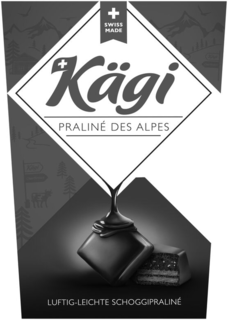 SWISS MADE KÄGI PRALINÉ DES ALPES LUFTIG-LEICHTE SCHOGGIPRALINÉ trademark