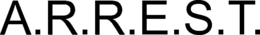 A. R. R. E. S. T. trademark