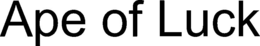 APE OF LUCK trademark