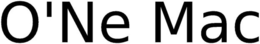 O'NE MAC trademark