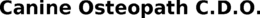 CANINE OSTEOPATH C.D.O. trademark