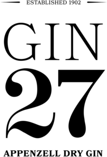 ESTABLISHED 1902 GIN 27 APPENZELL DRY GIN trademark
