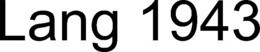 LANG 1943 trademark
