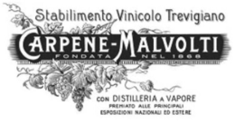 STABILIMENTO VINICOLO TREVIGIANO CARPENE MALVOLTI FONDATA NEL 1868 CON DISTILLERIA A VAPORE PREMIATO ALLE PRINCIPALI ESPOSIZIONI NAZIONALI ED ESTERE trademark