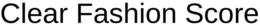 CLEAR FASHION SCORE trademark