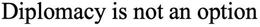 DIPLOMACY IS NOT AN OPTION trademark