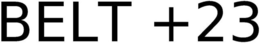 BELT +23 trademark