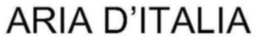ARIA D'ITALIA trademark