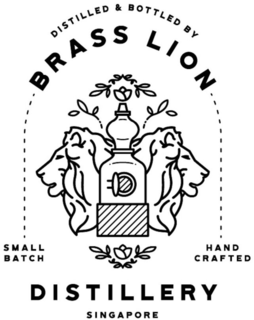 BRASS LION DISTILLED & BOTTLED BY DISTILLERY SINGAPORE SMALL BATCH HAND CRAFTED trademark