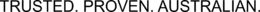 TRUSTED. PROVEN. AUSTRALIAN. trademark