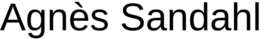 AGNÈS SANDAHL trademark
