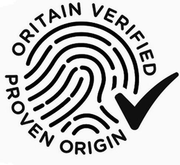 ORITAIN VERIFIED PROVEN ORIGIN trademark