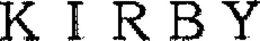 KIRBY trademark