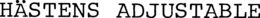 HÄSTENS ADJUSTABLE trademark