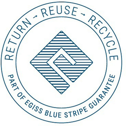RETURN REUSE RECYCLE PART OF EGISS BLUE STRIPE GUARANTEE trademark