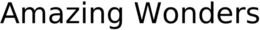 AMAZING WONDERS trademark