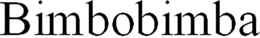BIMBOBIMBA trademark