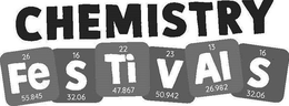 CHEMISTRY FESTIVALS 26 16 22 23 13 16 55.845 32.06 47.867 50.942 26.982 32.06 trademark